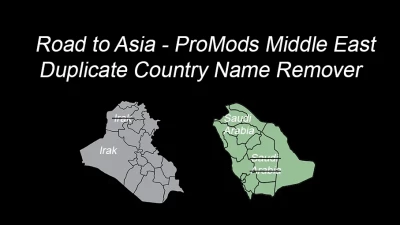 Road to Asia - ProMods Middle East Duplicate Country Name Remover v2.67-1.7.1