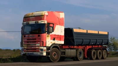 Scania Rjl 4 Series old Red White Skin 1.48