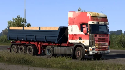 Scania Rjl 4 Series old Red White Skin 1.48