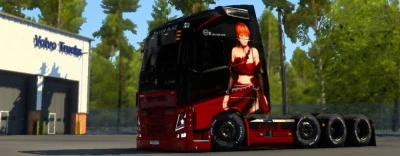 Volvo FH12 (Pendragon) Kasumi Red Wedding Dress Skin By Zen Workshop 1.49