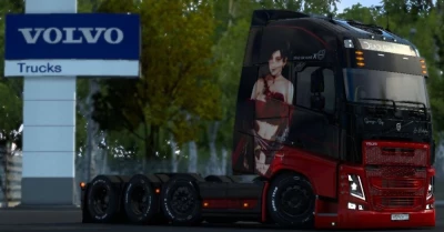 Volvo FH12 (Pendragon) Momiji Red Wedding Dress Skin By Zen Workshop 1.48