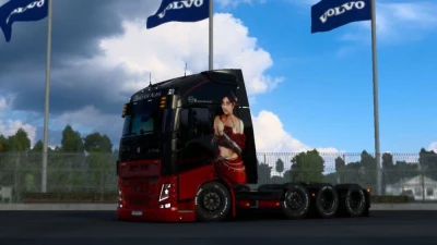 Volvo FH12 (Pendragon) Momiji Red Wedding Dress Skin By Zen Workshop 1.48