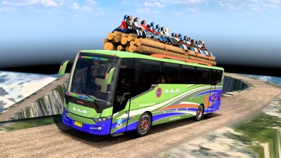 Bus Mod with Passengers on Roof - ETS2 1.40 to 1.49