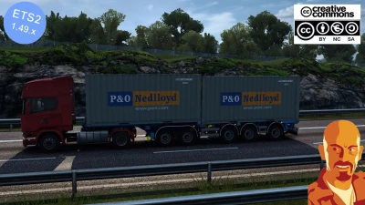 D-TEC FLEXI-TRAILER CONTAINER TRAILER ETS2 SMALL FIX 1.49.x