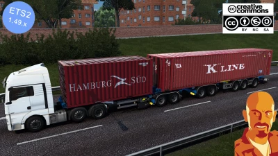 D-TEC FLEXI-TRAILER CONTAINER TRAILER ETS2 SMALL FIX 1.49.x