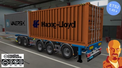 D-TEC FLEXI-TRAILER CONTAINER TRAILER ETS2 1.49.x