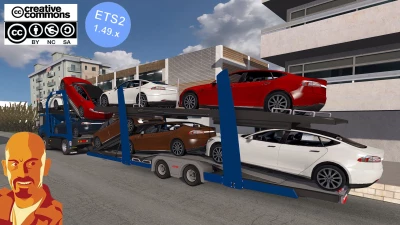 LOHR CAR TRANSPORT TRAILER ETS2 1.49.x