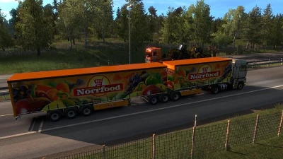 Multiple Trailers in Traffic- ETS2 - v1.49.1