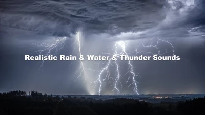 Realistic Rain & Water & Thunder Sounds V6.9 ETS2 1.49