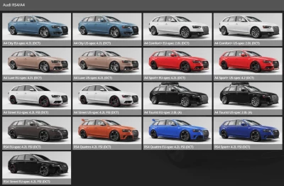 Audi A4/RS4 Pack (2012-'15) v1.0