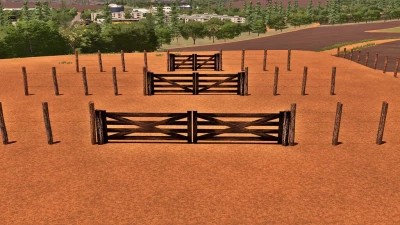 Barbed Wire Fence And Wooden Gate v1.0.0.0