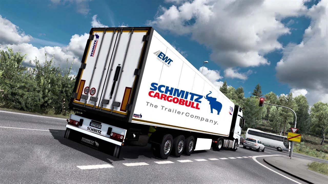 Schmitz trailer pack. Прицеп Schmitz. Трейлер грузовик. Удлиненный прицеп етс 2. Етс 2 1.47.