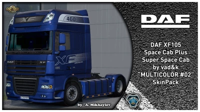 4K 8K DAF XF105 MULTICOLOR #02 SkinPack 1.46