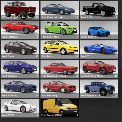 Ford car pack v1.0