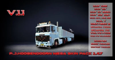 Mega Pack Skins and Trailers P.J.Hoogendoorn v1.1 - 1.46/1.47