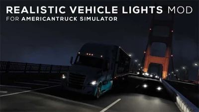 Realistic Vehicle Lights Mod [ATS] v7.2 - Modhub.us