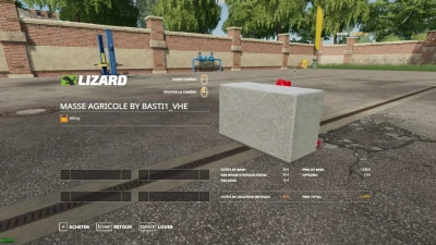 Agricultural Concrete Weight 850kg v1.0.0.0