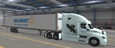 Cascadia and trailer Walmart skin 1.47