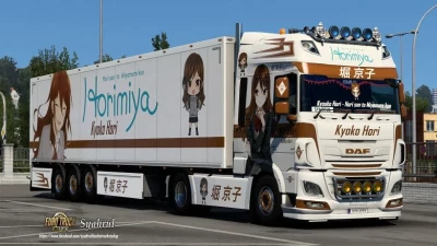 DAF XF 106 Kyouko Hori - Hori san to Miyamura kun Combo Skin v1.0