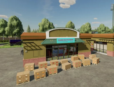 FS22 BUTCHER Market Sell Point v1.2