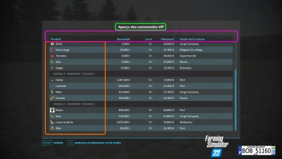 FS22 VIPOrderManager By BOB51160 v1.0.0.0