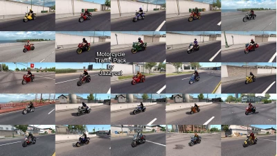 Motorcycle Traffic Pack(ATS) by Jazzycat v6.0
