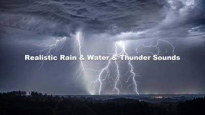 Realistic Rain & Water & Thunder Sounds [ETS2] V6.5