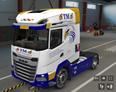 Skin Cabin DAF XG+ blue by maury79 1.47