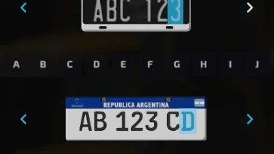 Argentine license plates 1994/2016 v1.0.0.0