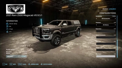 Dodge RAM 2500 MEGA CAB 2021 V1.0