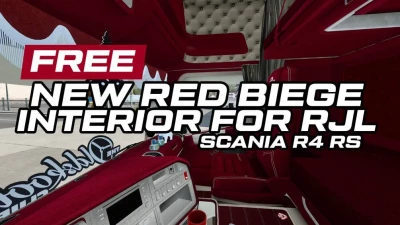 RJL Scania RS&R4 RED Biege Interior v1.0 1.47