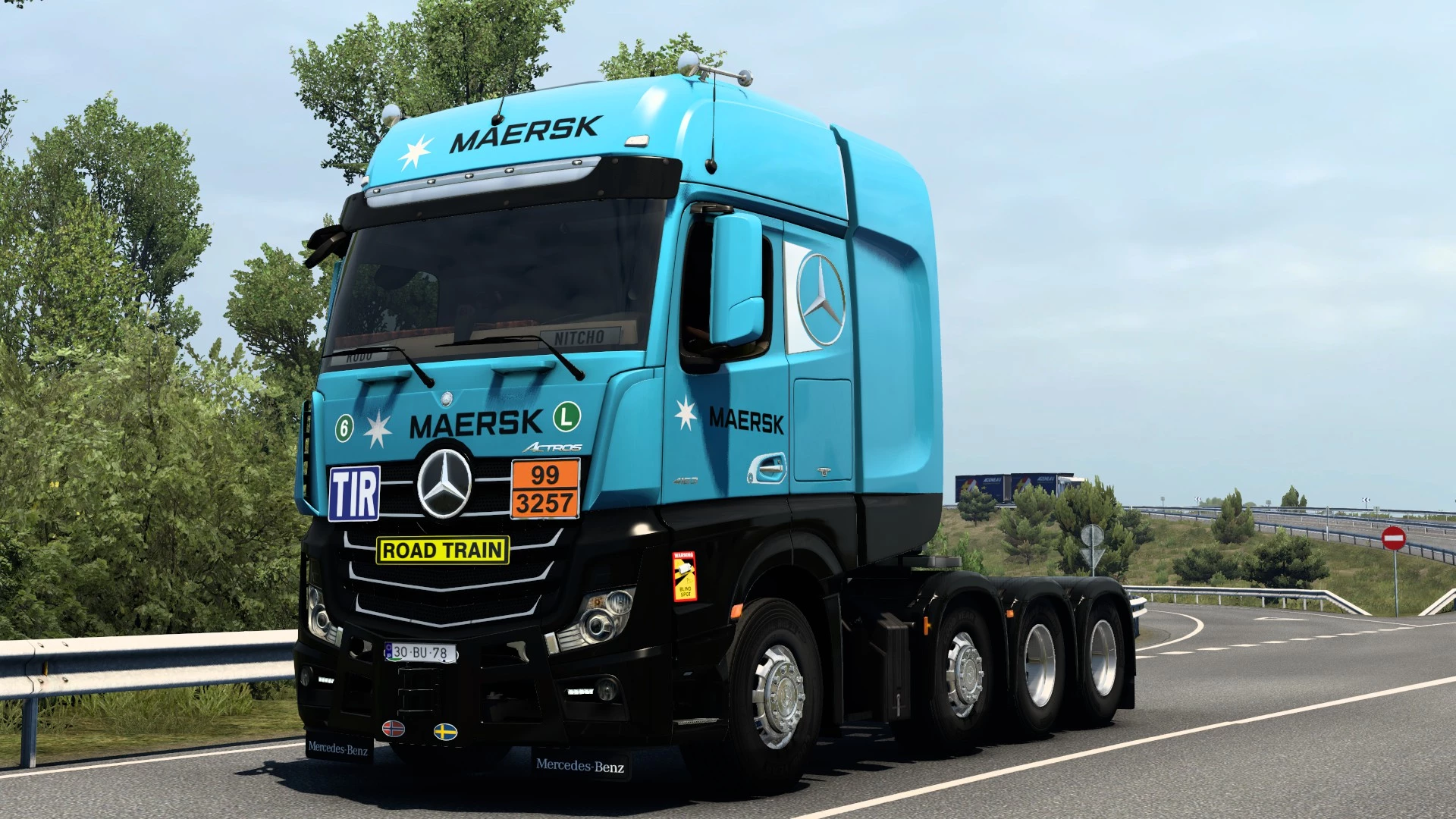 SKIN MAERSK MERCEDES-BENZ NEW ACTROS 2.0 1.40 1.48 - Modhub.us