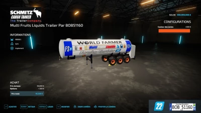 FS22 Multy Fruits Liquids Trailer FS22 v1.0.0.5