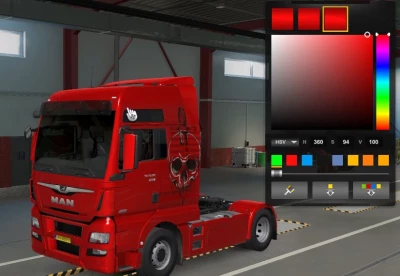 Man TGX Euro6 Metallic Skull Skin v1.0