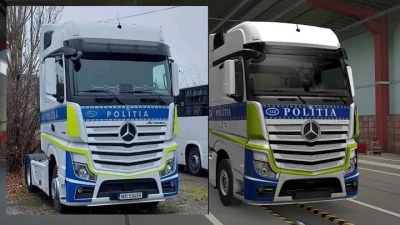 Mercedes Actros Politia Romania Skin v1.0