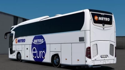 Mercedes Travego 15 SHD Metro Euro Kaplaması Skin v1.0