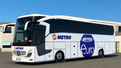 Mercedes Travego 15 SHD Metro Euro Kaplaması Skin v1.0