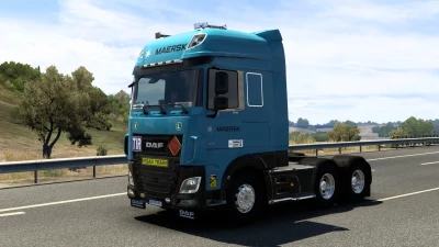 SKIN MAERSK DAF XF BY RODONITCHO MODS 2.0 1.40 1.48