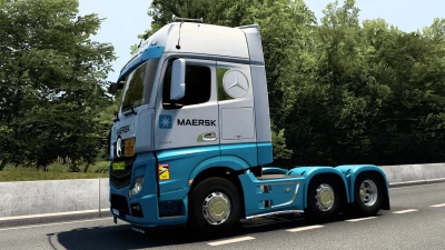 SKIN MAERSK MERCEDES-BENZ NEW ACTROS 1.0 1.40 1.48