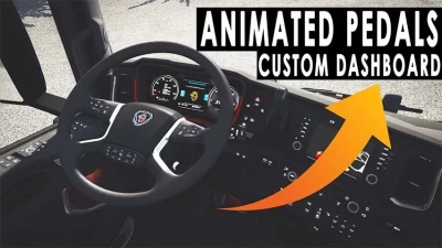 Animated Steering Wheel, Pedals + Custom Dashboard v1.3.2