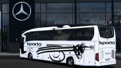 Mercedes Travego 16 SHD Isparta Petrol Turizm Kaplaması Skin 1.48