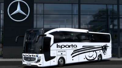 Mercedes Travego 16 SHD Isparta Petrol Turizm Kaplaması Skin 1.48