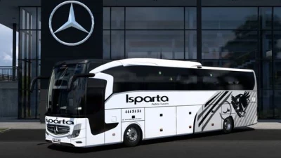 Mercedes Travego 16 SHD Isparta Petrol Turizm Kaplaması Skin 1.48