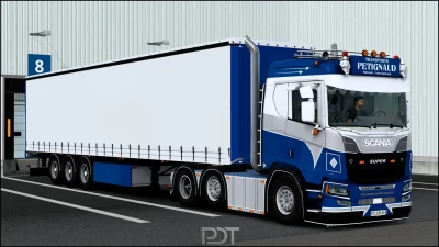 Scania R580 + Trailer "Petignaud Transports" 1.47