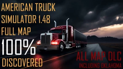 [ATS] 100% Opened Map with all DLCs incl. Oklahoma 1.48