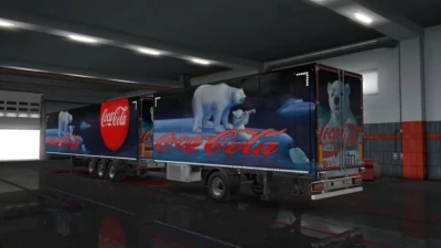 DAF XF E6 + Ownership Trailer Xmas Coca-Cola Bear Combo Skin 1.48