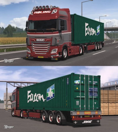 DAF XF Euro 6 Roling Transport Skin Pack by Wexsper 1.48