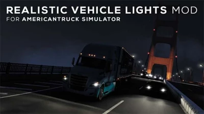 Realistic Vehicle Lights Mod - ATS 1.48