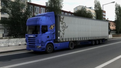 Scania R (RJL) and Krone MegaLiner Used Skins Combo 1.48