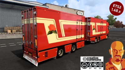 SCANIA R500 FLEURS EDITION + TRAILER 1.48.x